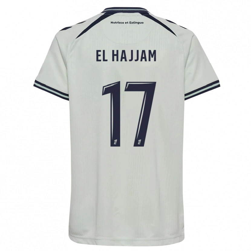 Danxen Enfant Maillot Oualid El Hajjam #17 Bleu Nuit Blanc Tenues Extérieur 2026/27 T-Shirt