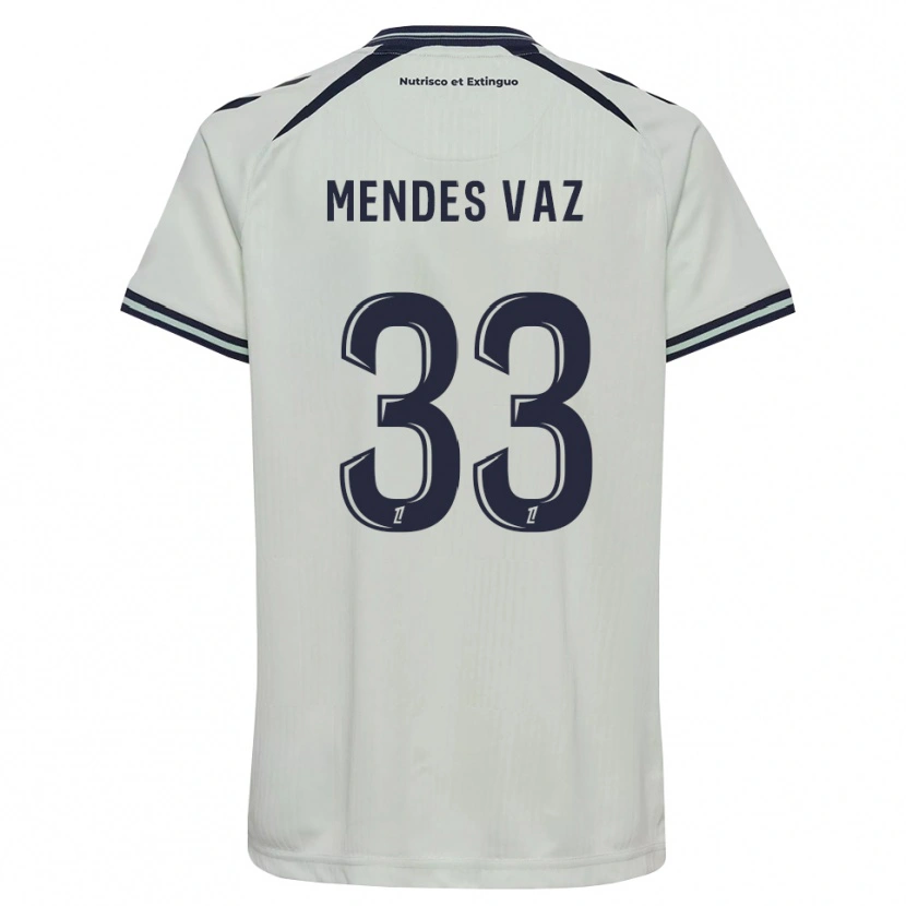 Danxen Enfant Maillot Hernâni Mendes Vaz #33 Bleu Nuit Blanc Tenues Extérieur 2026/27 T-Shirt