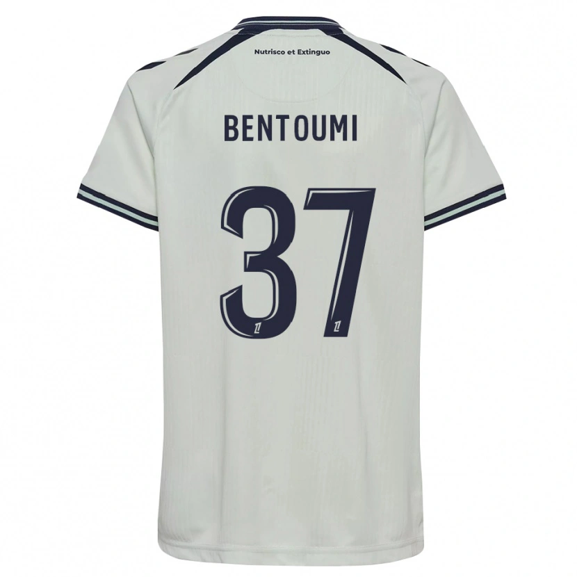 Danxen Enfant Maillot Mokrane Bentoumi #37 Bleu Nuit Blanc Tenues Extérieur 2026/27 T-Shirt