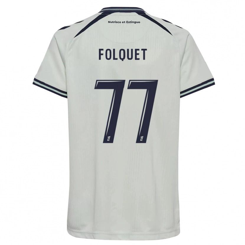 Danxen Enfant Maillot Magnaba Folquet #77 Bleu Nuit Blanc Tenues Extérieur 2026/27 T-Shirt