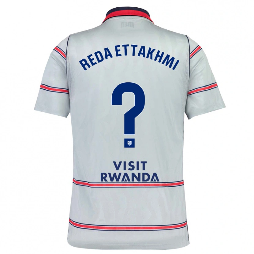 Danxen Enfant Maillot Mohamed Reda Ettakhmi #0 Gris Rouge Bleu Marine Troisieme 2026/27 T-Shirt