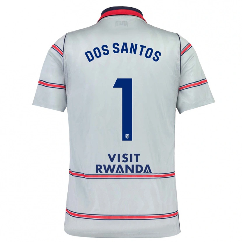 Danxen Enfant Maillot Alex Dos Santos #1 Gris Rouge Bleu Marine Troisieme 2026/27 T-Shirt