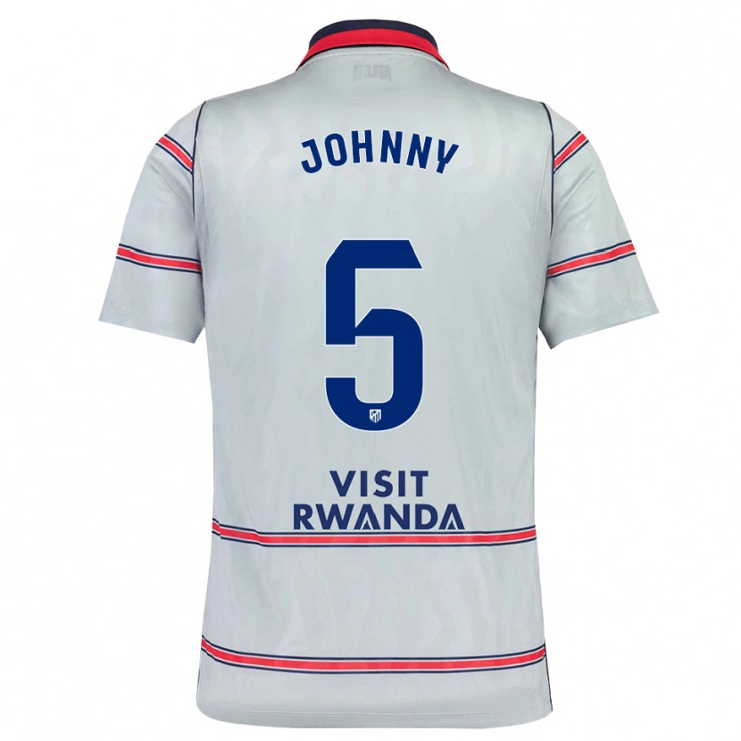 Danxen Enfant Maillot Johnny Cardoso #5 Gris Rouge Bleu Marine Troisieme 2026/27 T-Shirt