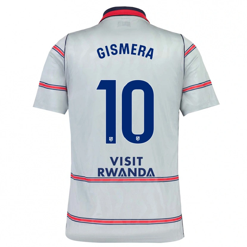 Danxen Enfant Maillot Aitor Gismera #10 Gris Rouge Bleu Marine Troisieme 2026/27 T-Shirt