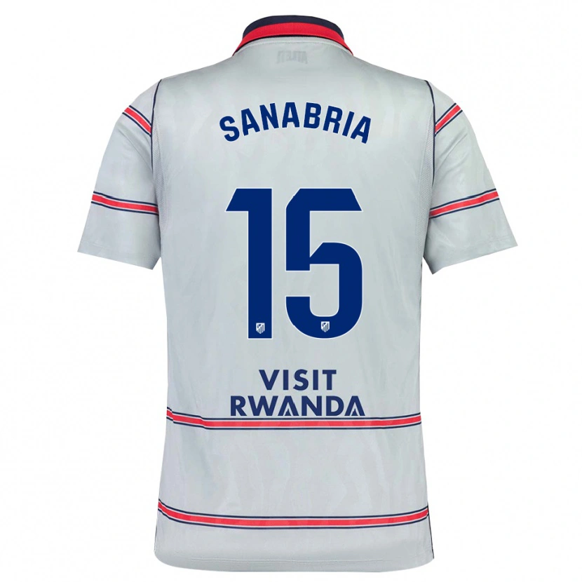 Danxen Enfant Maillot Juan Sanabria #15 Gris Rouge Bleu Marine Troisieme 2026/27 T-Shirt