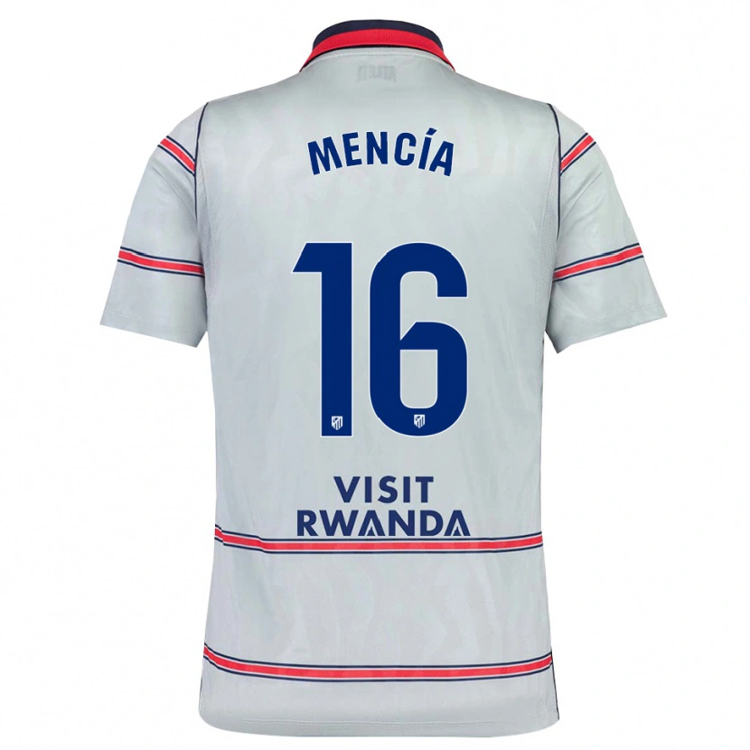 Danxen Enfant Maillot Ian Mencía #16 Gris Rouge Bleu Marine Troisieme 2026/27 T-Shirt