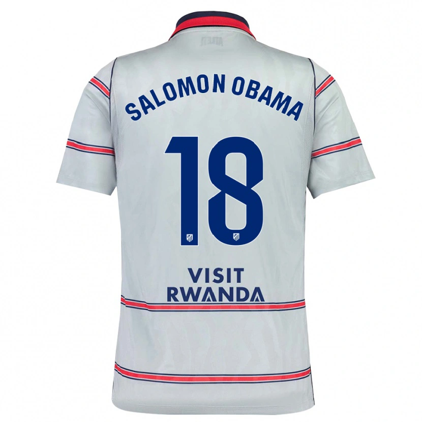 Danxen Enfant Maillot Salomon Obama #18 Gris Rouge Bleu Marine Troisieme 2026/27 T-Shirt