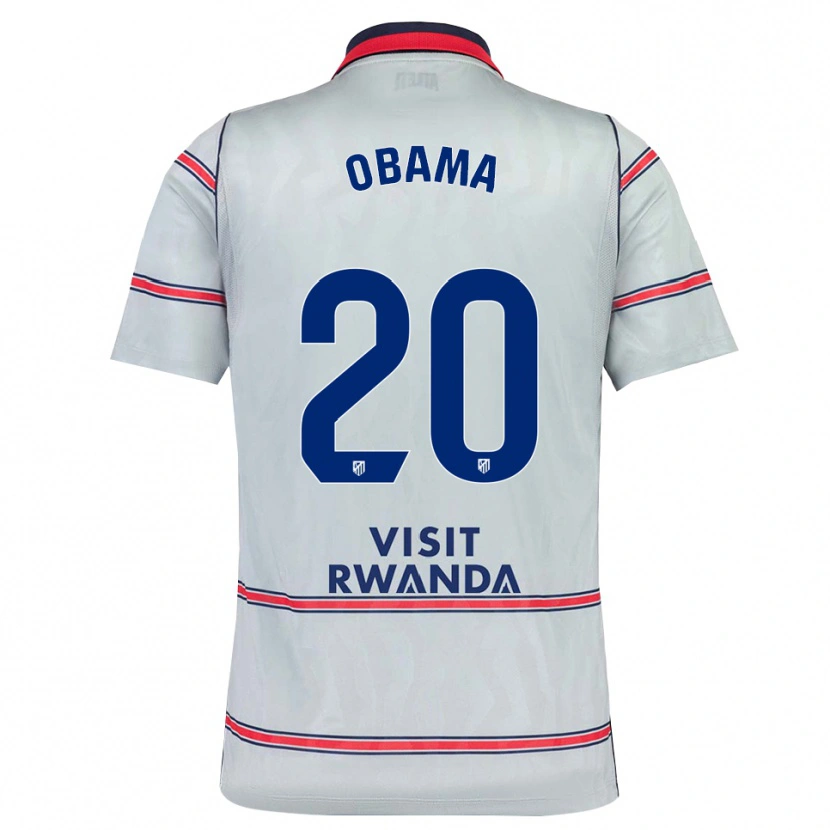 Danxen Enfant Maillot Federico Obama #20 Gris Rouge Bleu Marine Troisieme 2026/27 T-Shirt