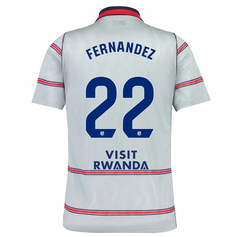 Danxen Enfant Maillot David Fernández #22 Gris Rouge Bleu Marine Troisieme 2026/27 T-Shirt