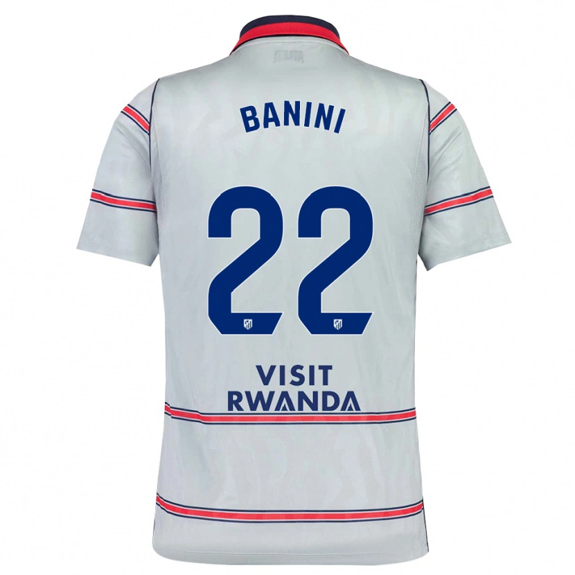 Danxen Enfant Maillot Estefania Banini #22 Gris Rouge Bleu Marine Troisieme 2026/27 T-Shirt