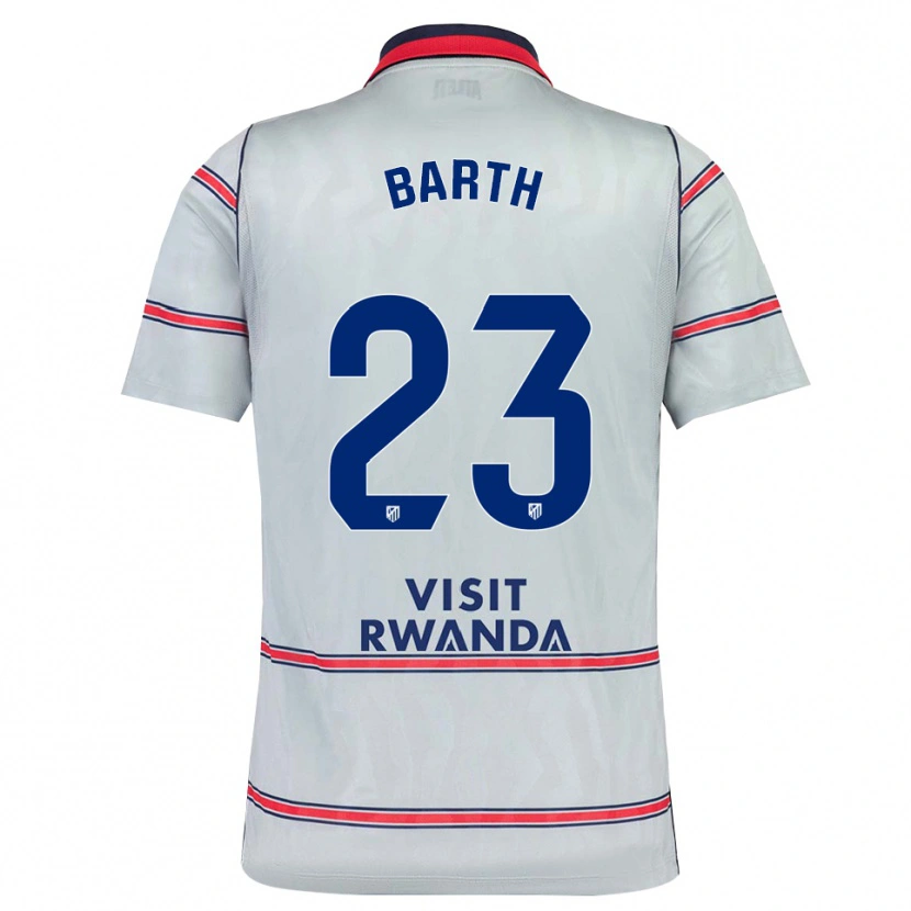 Danxen Enfant Maillot Merle Barth #23 Gris Rouge Bleu Marine Troisieme 2026/27 T-Shirt