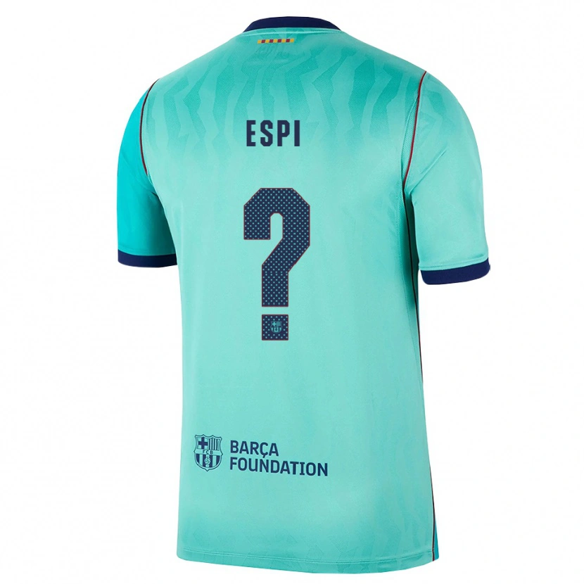 Danxen Enfant Maillot Pau Espi #0 Aqua Turquoise Foncée Bleu Royal Troisieme 2026/27 T-Shirt