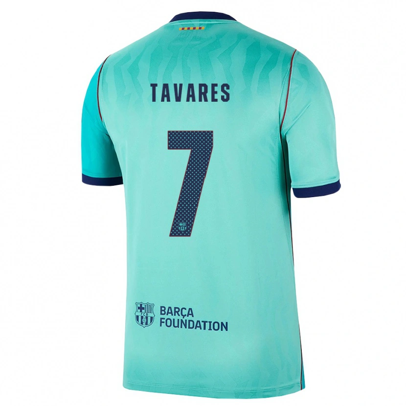 Danxen Enfant Maillot Ajay Tavares #7 Aqua Turquoise Foncée Bleu Royal Troisieme 2026/27 T-Shirt