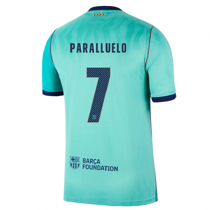 Danxen Enfant Maillot Salma Paralluelo #7 Aqua Turquoise Foncée Bleu Royal Troisieme 2026/27 T-Shirt