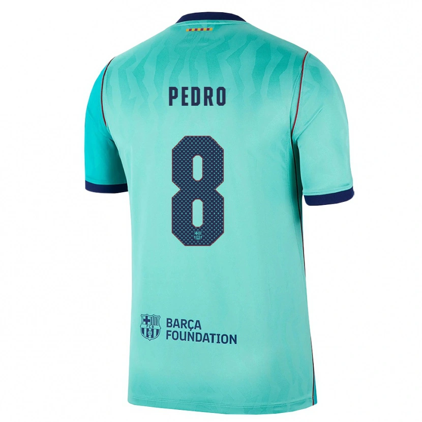 Danxen Enfant Maillot Pedro Rodríguez #8 Aqua Turquoise Foncée Bleu Royal Troisieme 2026/27 T-Shirt