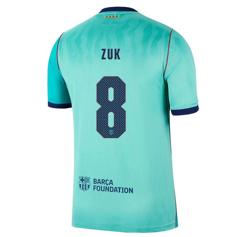 Danxen Enfant Maillot Michał Żuk #8 Aqua Turquoise Foncée Bleu Royal Troisieme 2026/27 T-Shirt