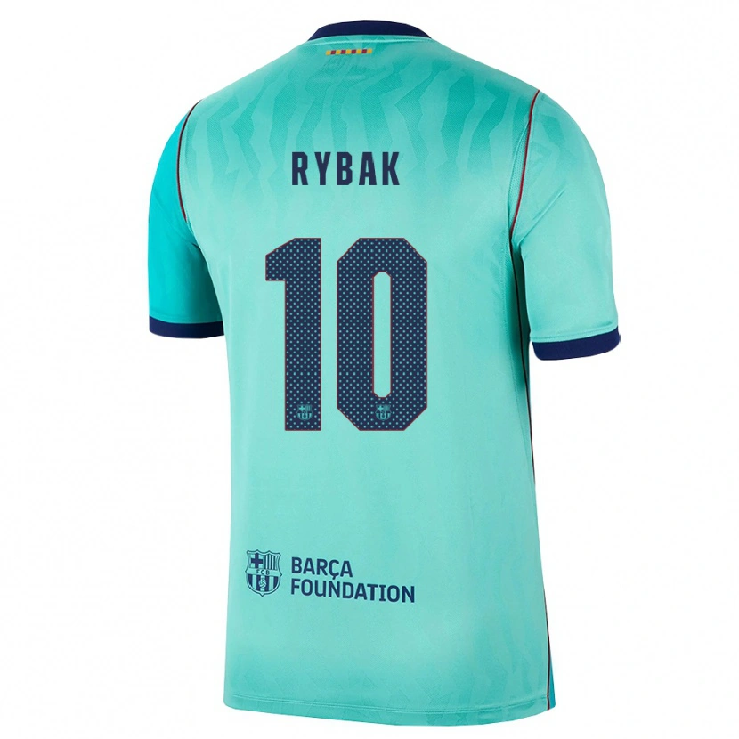 Danxen Enfant Maillot Artem Rybak #10 Aqua Turquoise Foncée Bleu Royal Troisieme 2026/27 T-Shirt