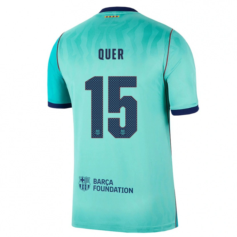 Danxen Enfant Maillot Ignasi Quer #15 Aqua Turquoise Foncée Bleu Royal Troisieme 2026/27 T-Shirt