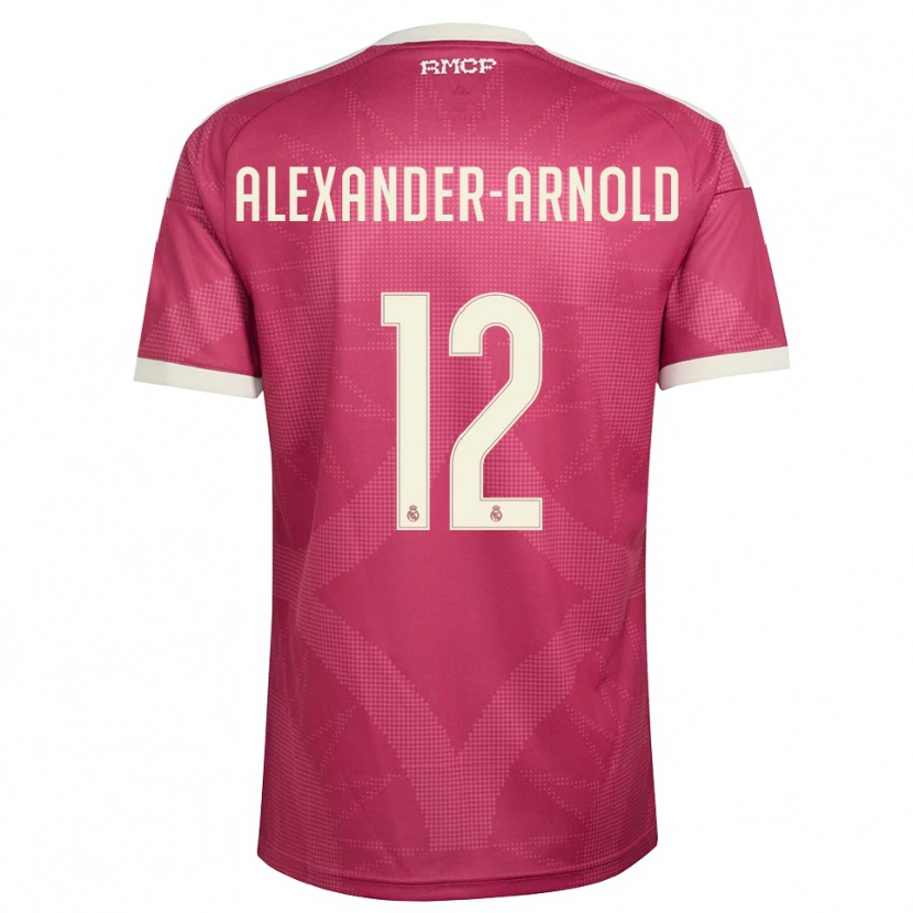 Danxen Enfant Maillot Trent Alexander-Arnold #12 Rouge Violet Pâle Blanc Troisieme 2026/27 T-Shirt