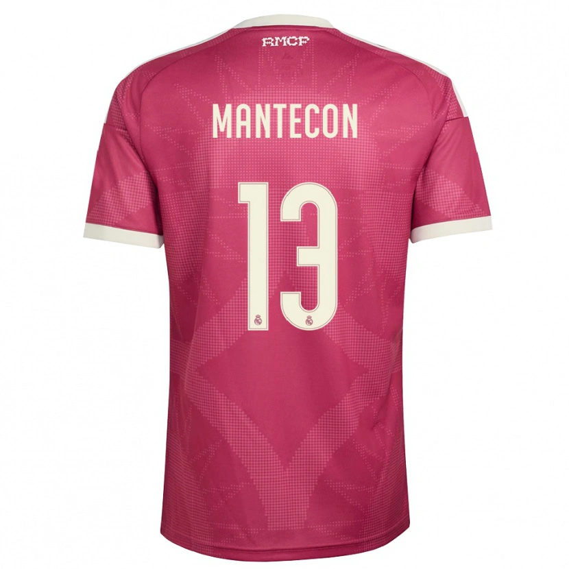 Danxen Enfant Maillot Hugo Mantecon #13 Rouge Violet Pâle Blanc Troisieme 2026/27 T-Shirt