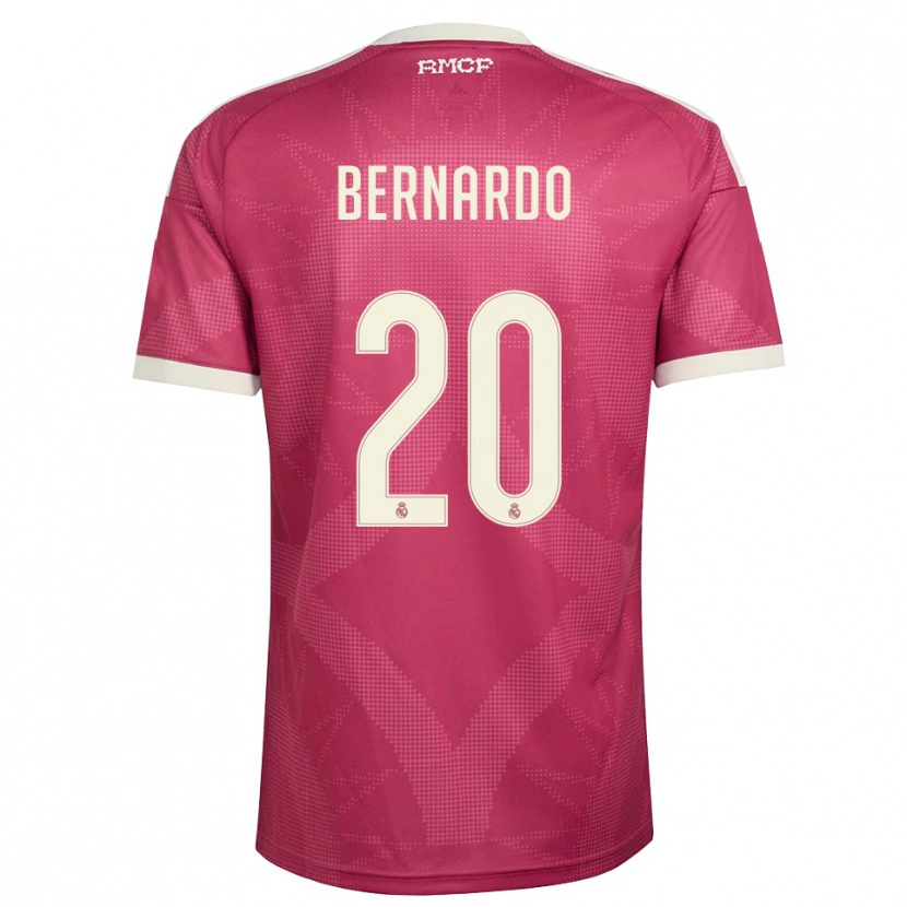 Danxen Enfant Maillot Bernardo Silva #20 Rouge Violet Pâle Blanc Troisieme 2026/27 T-Shirt