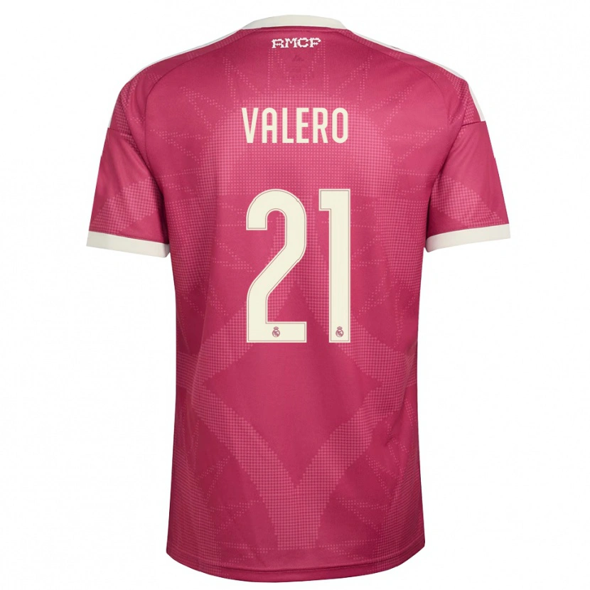 Danxen Enfant Maillot Gabri Valero #21 Rouge Violet Pâle Blanc Troisieme 2026/27 T-Shirt