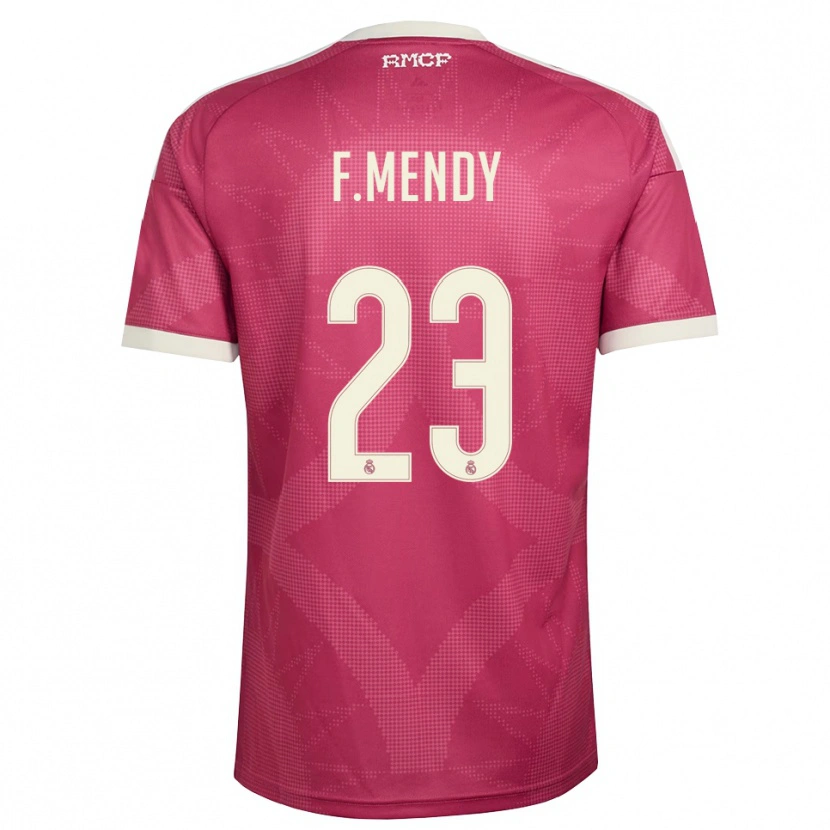 Danxen Enfant Maillot Ferland Mendy #23 Rouge Violet Pâle Blanc Troisieme 2026/27 T-Shirt