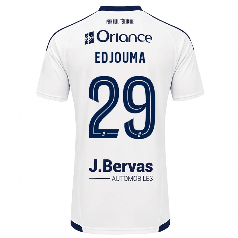 Danxen Enfant Maillot Noah Edjouma #29 Bleu Marine Blanc Tenues Extérieur 2026/27 T-Shirt