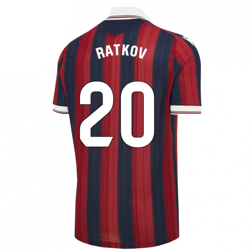 Danxen Enfant Maillot Petar Ratkov #20 Bleu Nuit Rouge Tenues Domicile 2026/27 T-Shirt