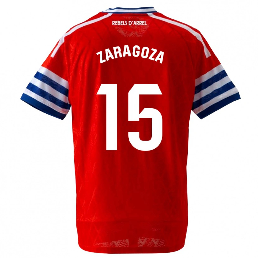 Danxen Enfant Maillot Bryan Zaragoza #15 Bleu Royal Rouge Tenues Extérieur 2026/27 T-Shirt