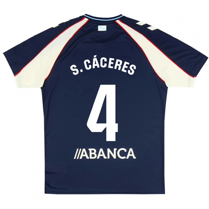 Danxen Homme Maillot Sebastián Cáceres #4 Bleu Royal Rouge Blanc Tenues Extérieur 2026/27 T-Shirt
