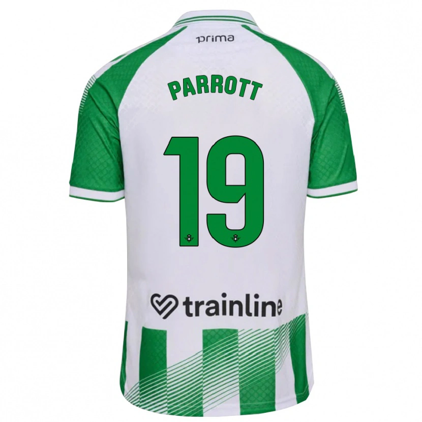Danxen Homme Maillot Troy Parrott #19 Vert Clair Noir Blanc Tenues Domicile 2026/27 T-Shirt