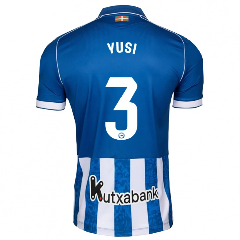 Danxen Homme Maillot Youssef Enríquez #3 Bleu Blanc Noir Tenues Domicile 2026/27 T-Shirt