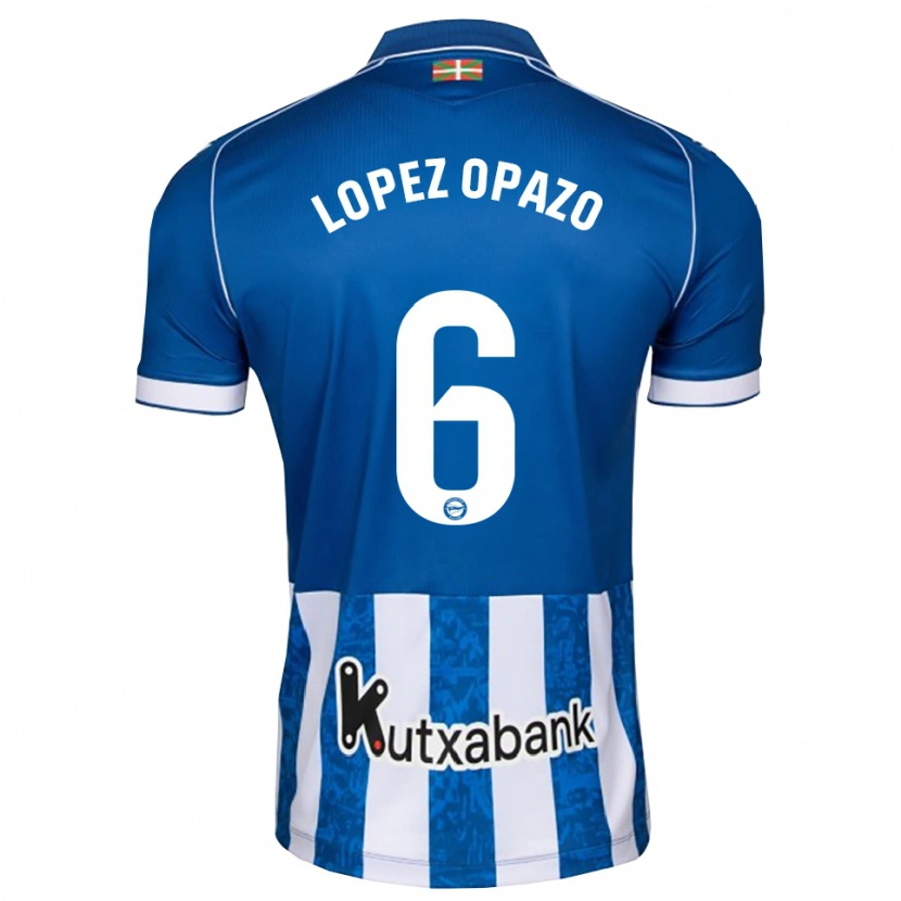 Danxen Homme Maillot Nayadet Zulema Lopez Opazo #6 Bleu Blanc Noir Tenues Domicile 2026/27 T-Shirt