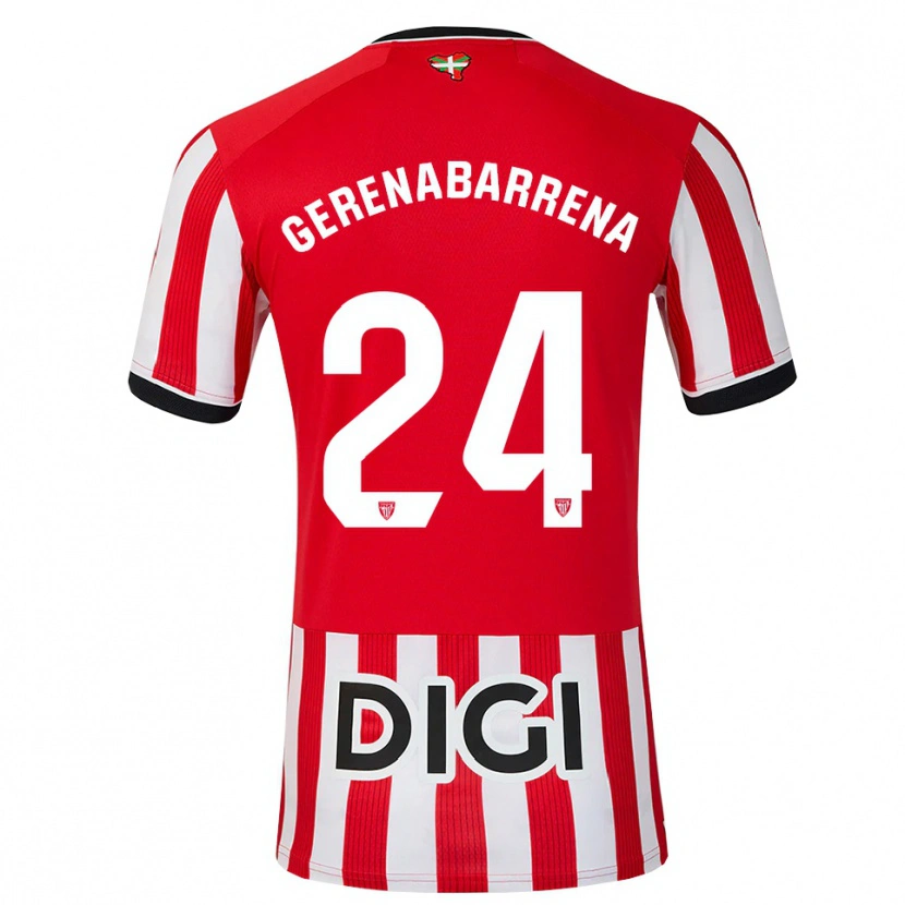 Danxen Homme Maillot Beñat Gerenabarrena #24 Rouge Noir Blanc Tenues Domicile 2026/27 T-Shirt