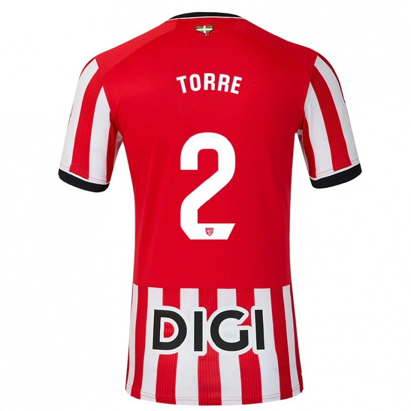 Danxen Homme Maillot Maddi Torre #2 Rouge Noir Blanc Tenues Domicile 2026/27 T-Shirt