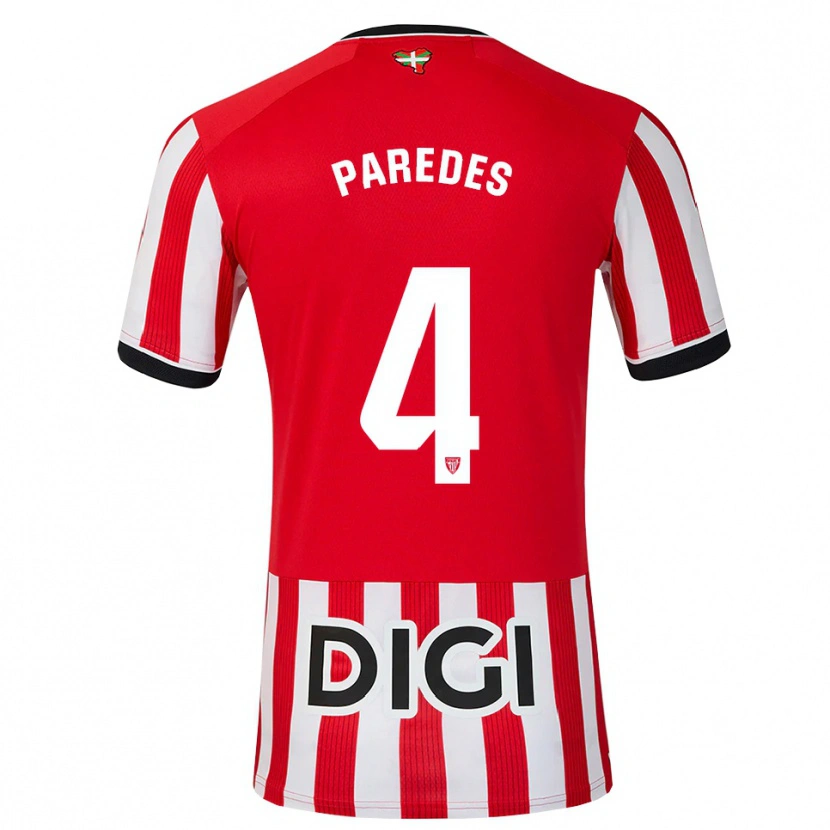 Danxen Homme Maillot Aitor Paredes #4 Rouge Noir Blanc Tenues Domicile 2026/27 T-Shirt
