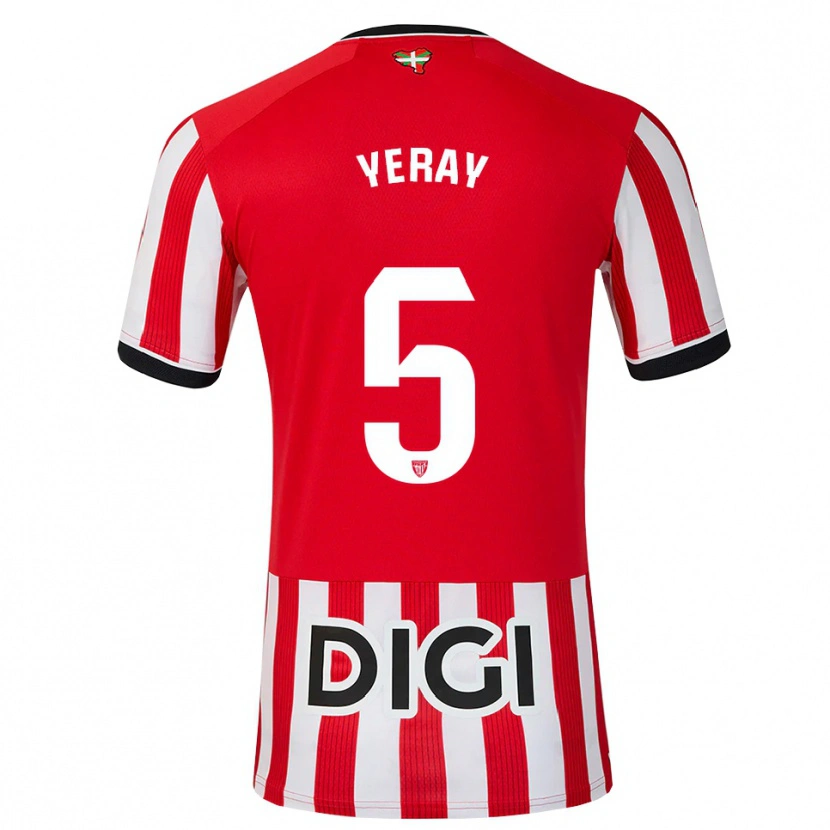 Danxen Homme Maillot Yeray Álvarez #5 Rouge Noir Blanc Tenues Domicile 2026/27 T-Shirt