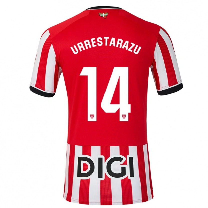 Danxen Homme Maillot Mikel Urrestarazu #14 Rouge Noir Blanc Tenues Domicile 2026/27 T-Shirt