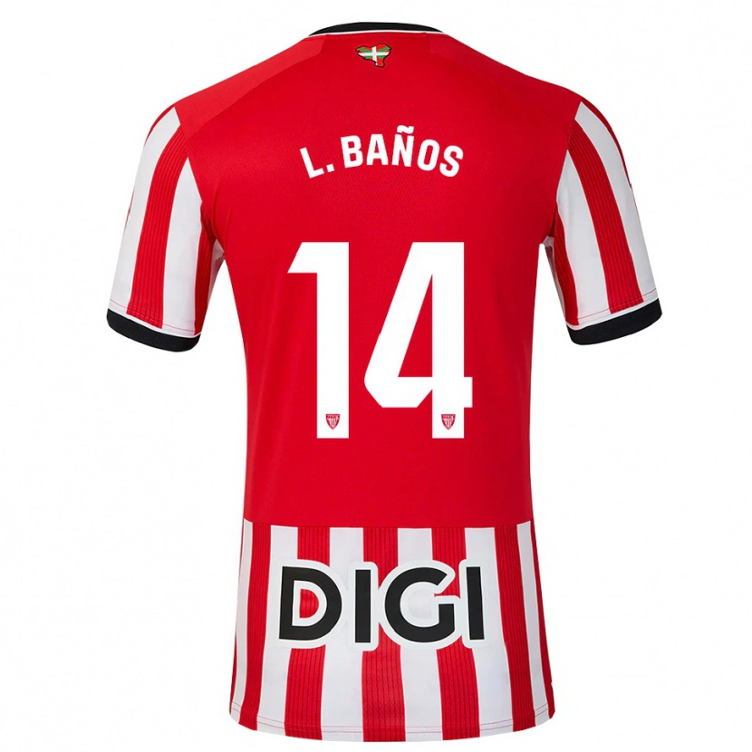 Danxen Homme Maillot Leire Baños Indakoetxea #14 Rouge Noir Blanc Tenues Domicile 2026/27 T-Shirt