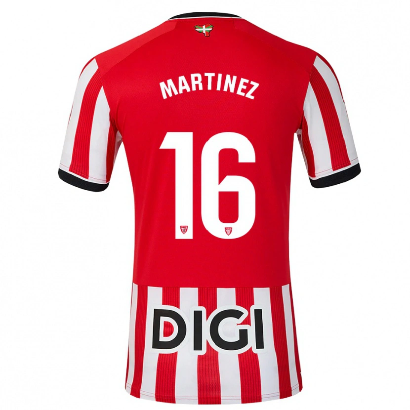 Danxen Homme Maillot Pablo Martínez #16 Rouge Noir Blanc Tenues Domicile 2026/27 T-Shirt