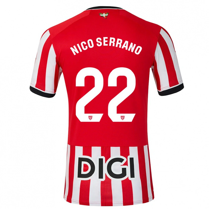 Danxen Homme Maillot Nico Serrano #22 Rouge Noir Blanc Tenues Domicile 2026/27 T-Shirt