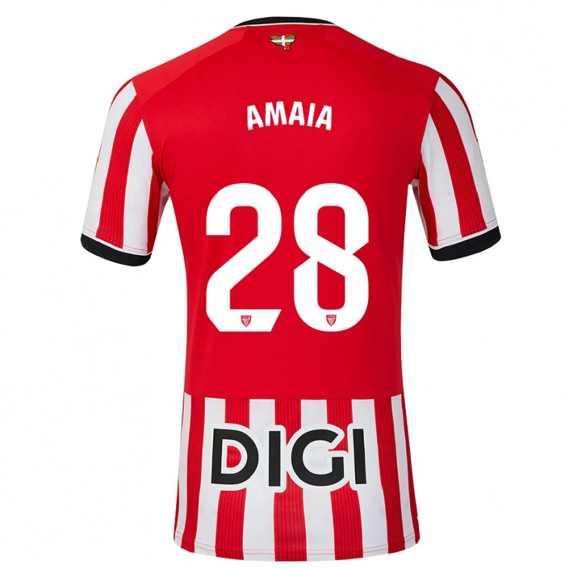 Danxen Homme Maillot Amaia Martinez De La Peña #28 Rouge Noir Blanc Tenues Domicile 2026/27 T-Shirt