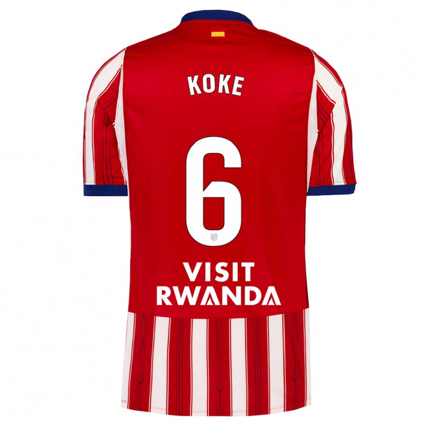 Danxen Homme Maillot Koke #6 Bleu Royal Rouge Blanc Tenues Domicile 2026/27 T-Shirt