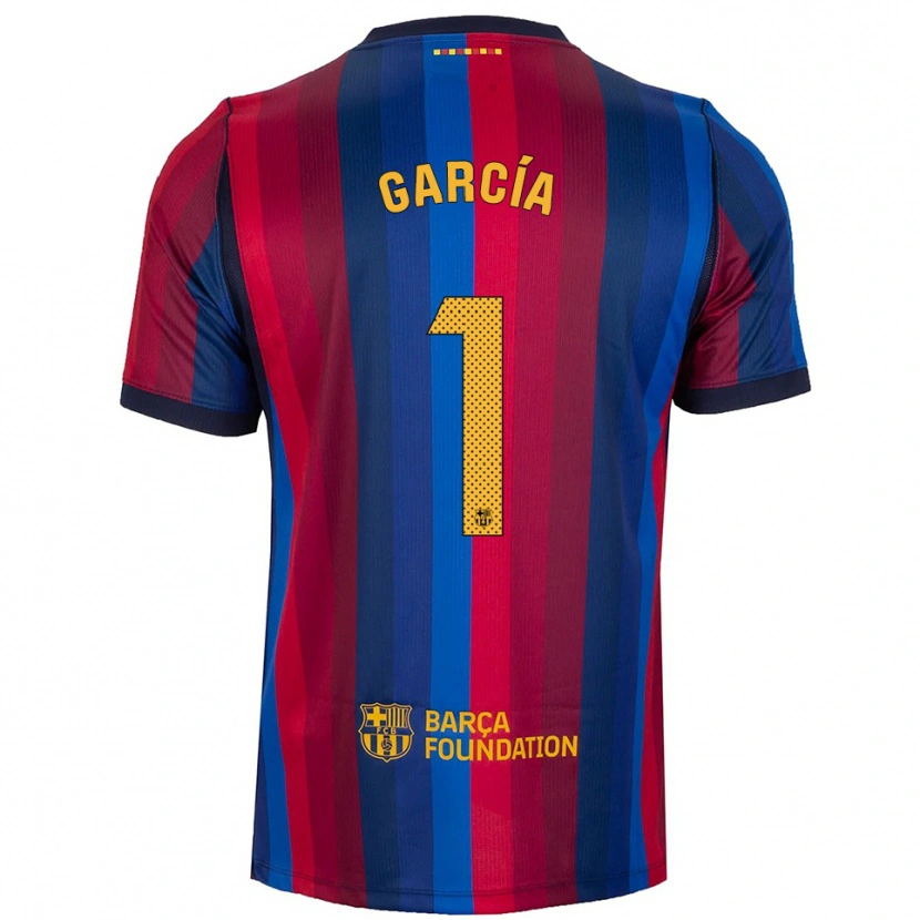 Danxen Homme Maillot Joan García #1 Bleu Royal Rouge Jaune Tenues Domicile 2026/27 T-Shirt
