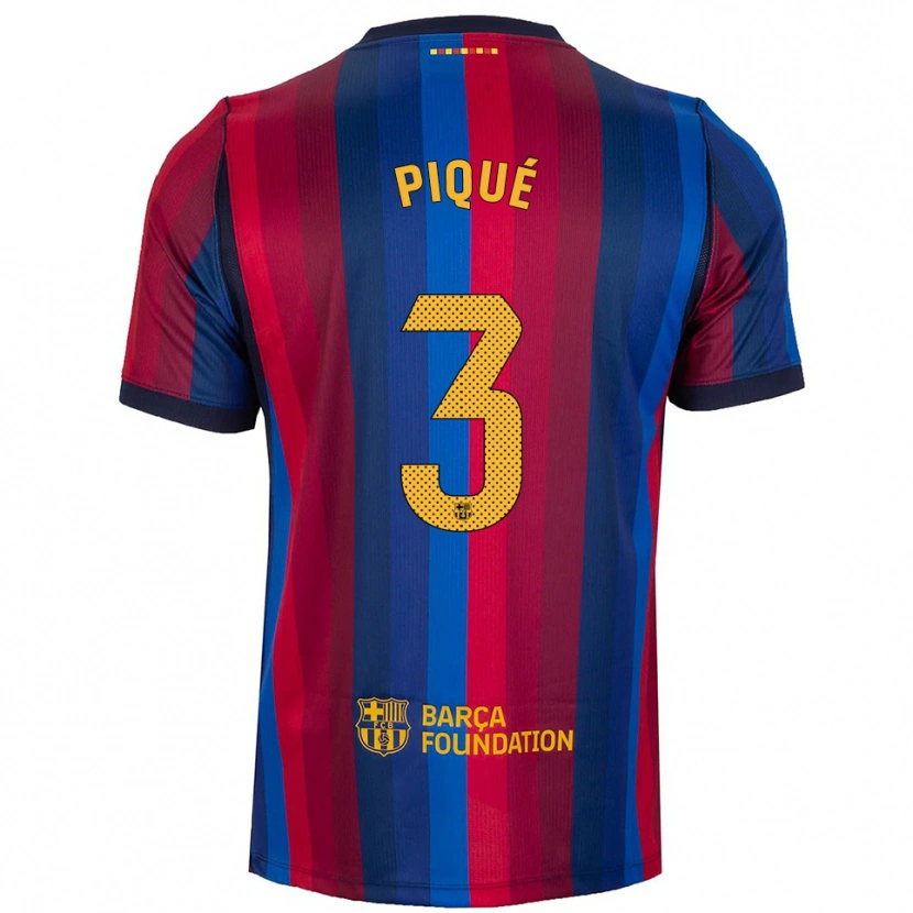 Danxen Homme Maillot Gerard Pique #3 Bleu Royal Rouge Jaune Tenues Domicile 2026/27 T-Shirt