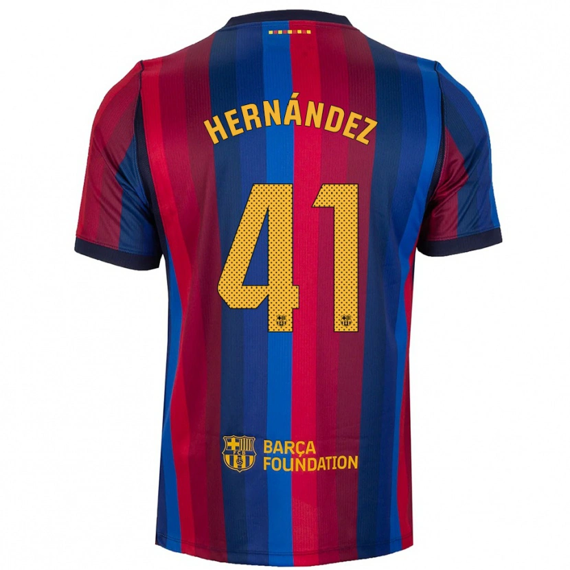 Danxen Homme Maillot Juan Hernández #41 Bleu Royal Rouge Jaune Tenues Domicile 2026/27 T-Shirt