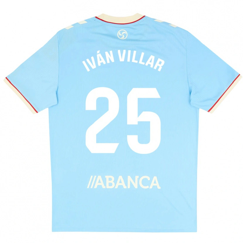 Danxen Homme Maillot Iván Villar #25 Bleu Ciel Blanc Rouge Tenues Domicile 2026/27 T-Shirt