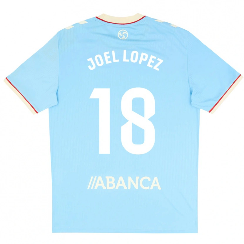 Danxen Homme Maillot Joel López #18 Bleu Ciel Blanc Rouge Tenues Domicile 2026/27 T-Shirt