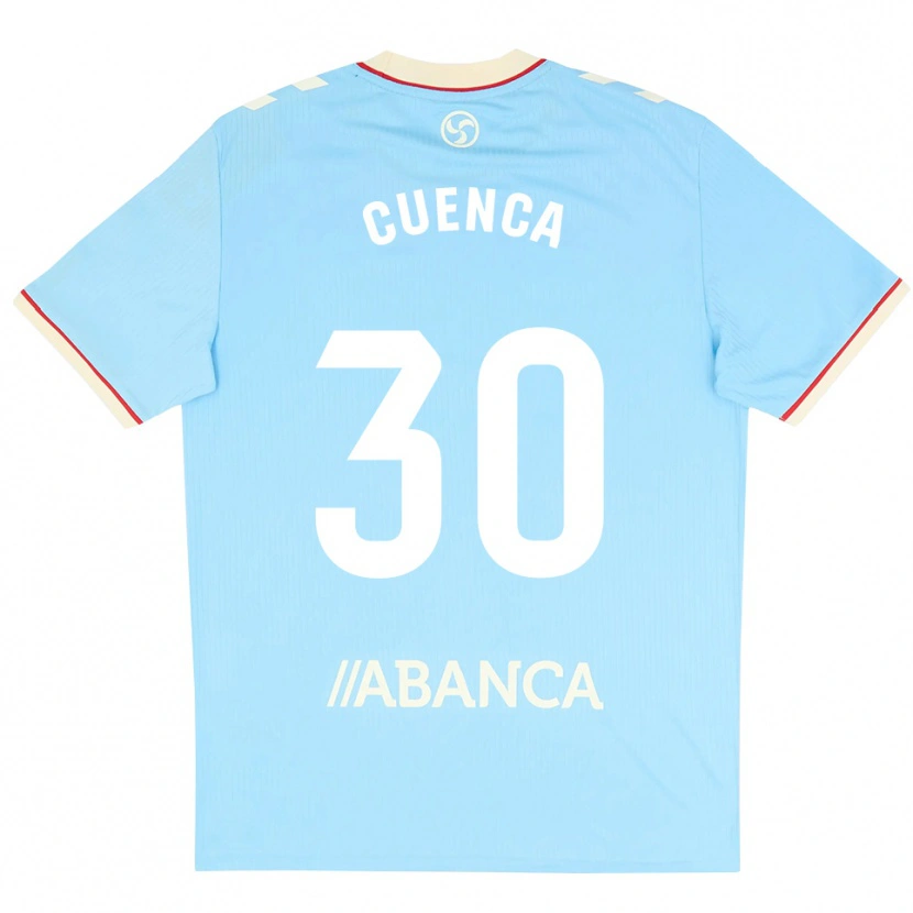 Danxen Homme Maillot Hugo Cuenca #30 Bleu Ciel Blanc Rouge Tenues Domicile 2026/27 T-Shirt